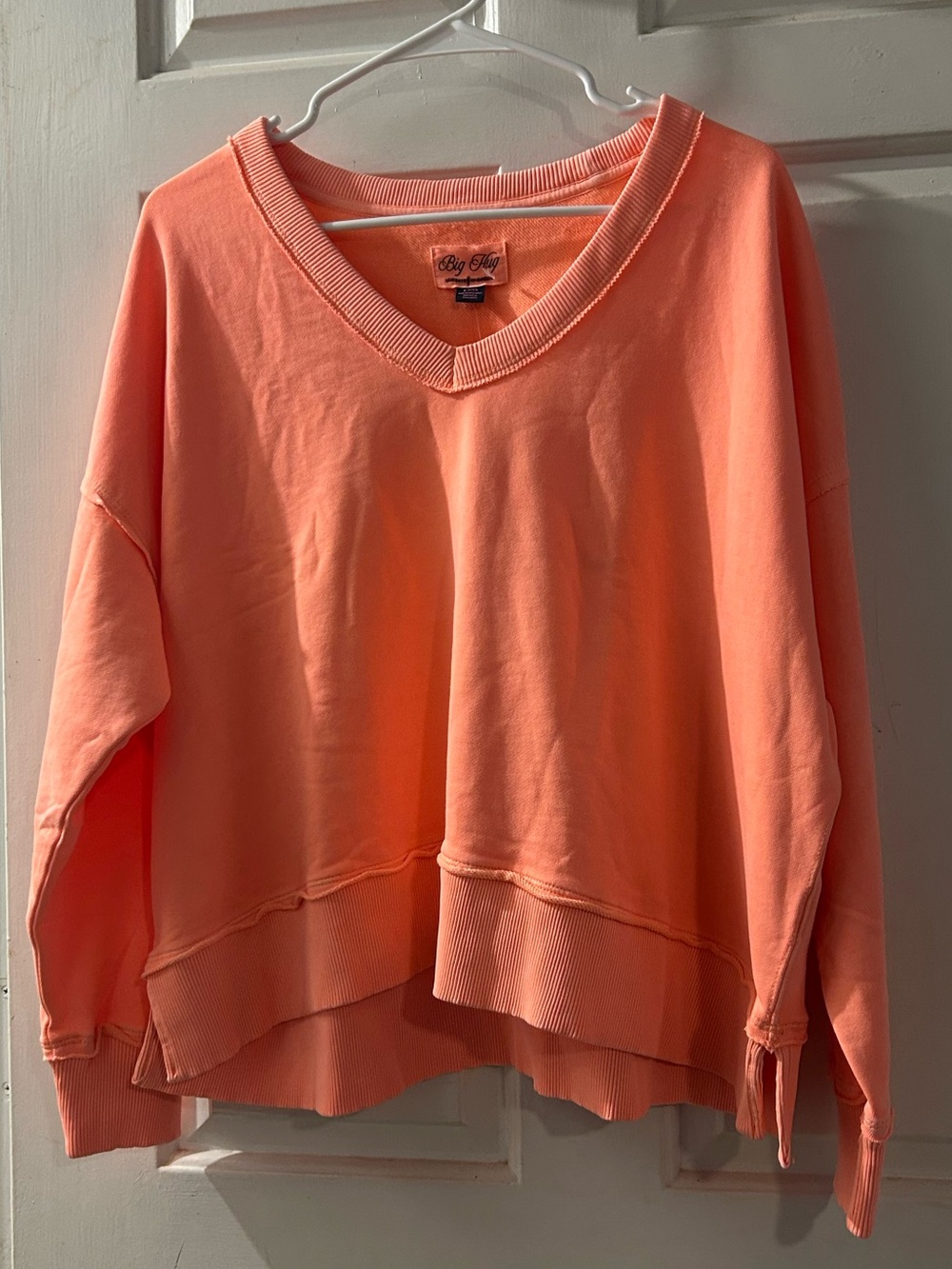 American Eagle Outfitters Coral V-Neck Oversized Sweater